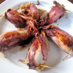 Squid stuffed with Tacu Tacu