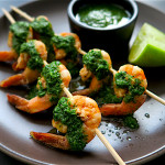 Shrimp Anticuchos with Chimichurri