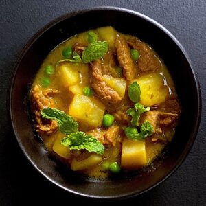 Jerky and Mint Potato Stew